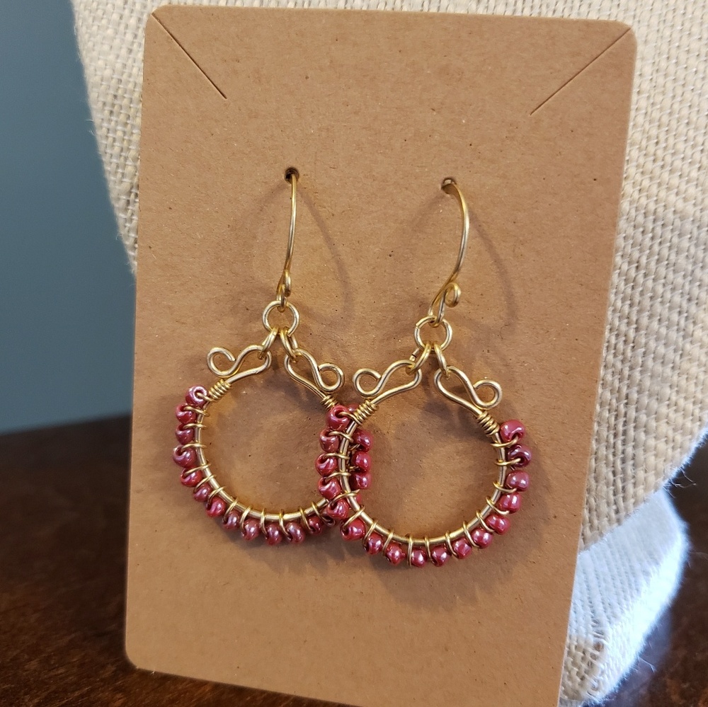 Artisan Pink Dangle Earrings